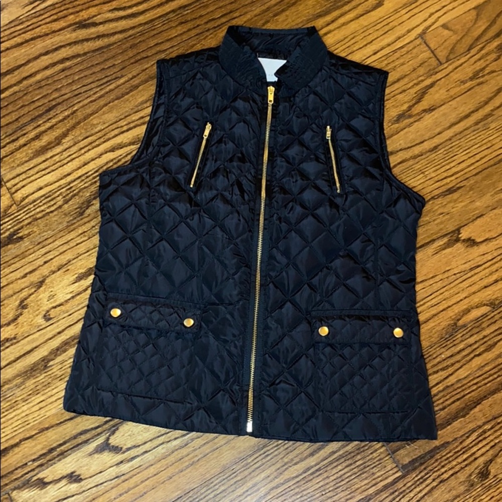 Copper key Black and Gold little girls vest